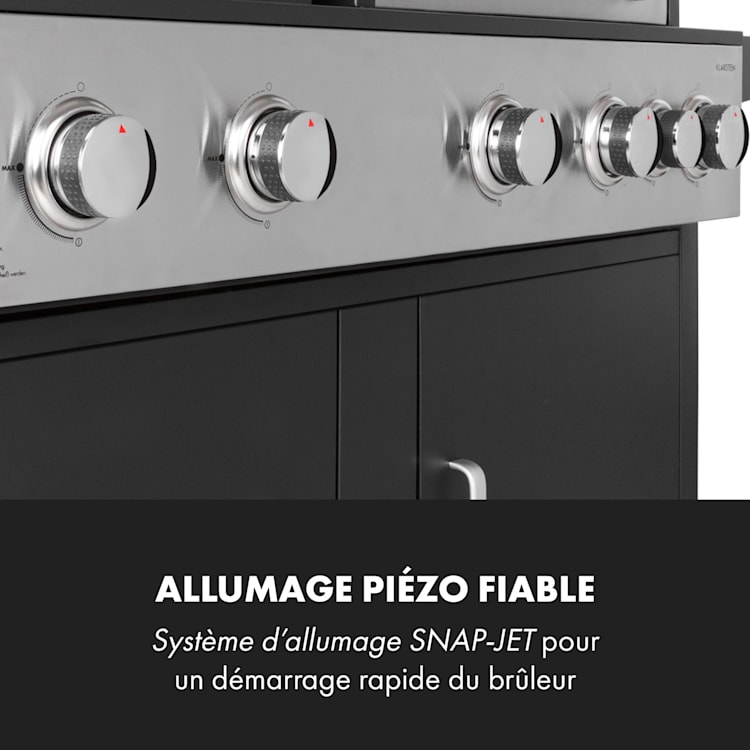Kingsville XL combi-barbecue gas pizzaoven 20,5kW 5+1 brander