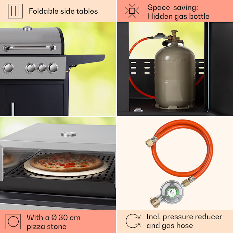 Kingsville XL combigrill gas pizzaoven 20,5 kW 5+1 brander