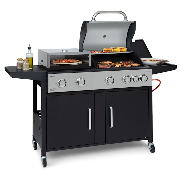 Kingsville XL Kombigrill Gas Pizzaofen 20,5kW 5+1 Brenner