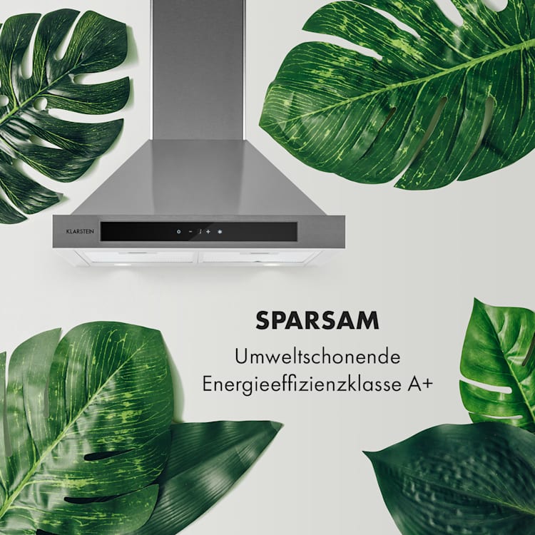 Zelda Eco 60 Dunstabzugshaube 240W 3 Stufen 410m³/h LED EEK: A+ 60 cm