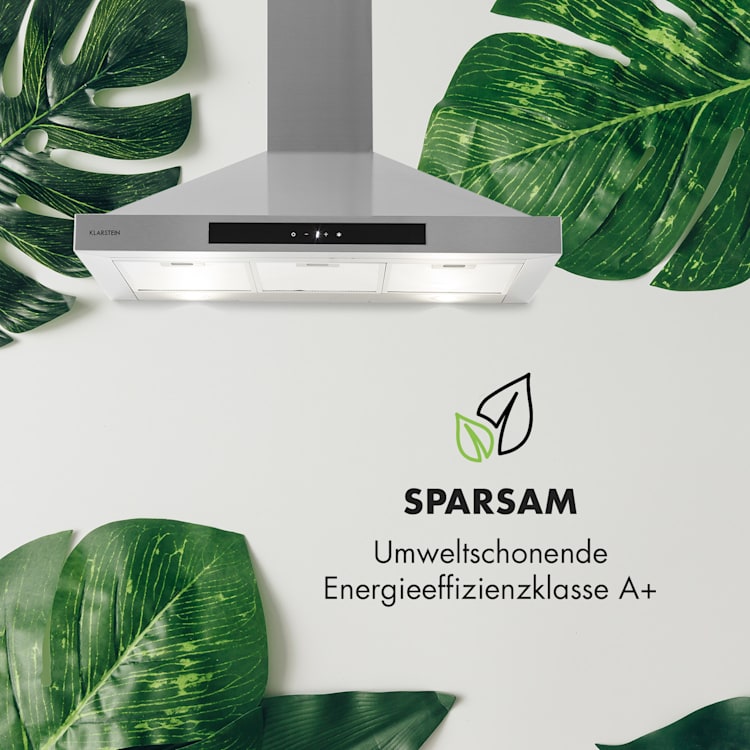 Zelda Eco 90 Dunstabzugshaube 240W 3 Stufen 410m³/h LED EEK: A+ 90 cm
