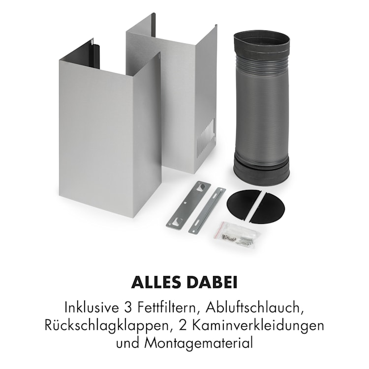 Zelda Eco 90 Dunstabzugshaube 240W 3 Stufen 410m³/h LED EEK: A+ 90 cm