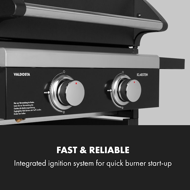 Valdosta 2.0 barbecue à gaz 2x3,brûleurs 6kW inox 2 brûleurs
