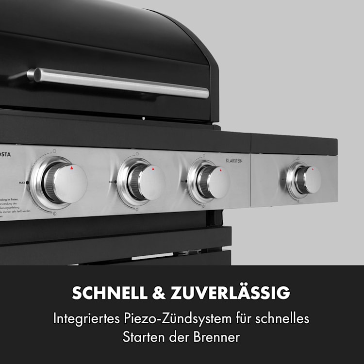 Valdosta 3.1 Gasgrill 3 x 2,8 kW + 2,5 kW Brenner Edelstahl mobil