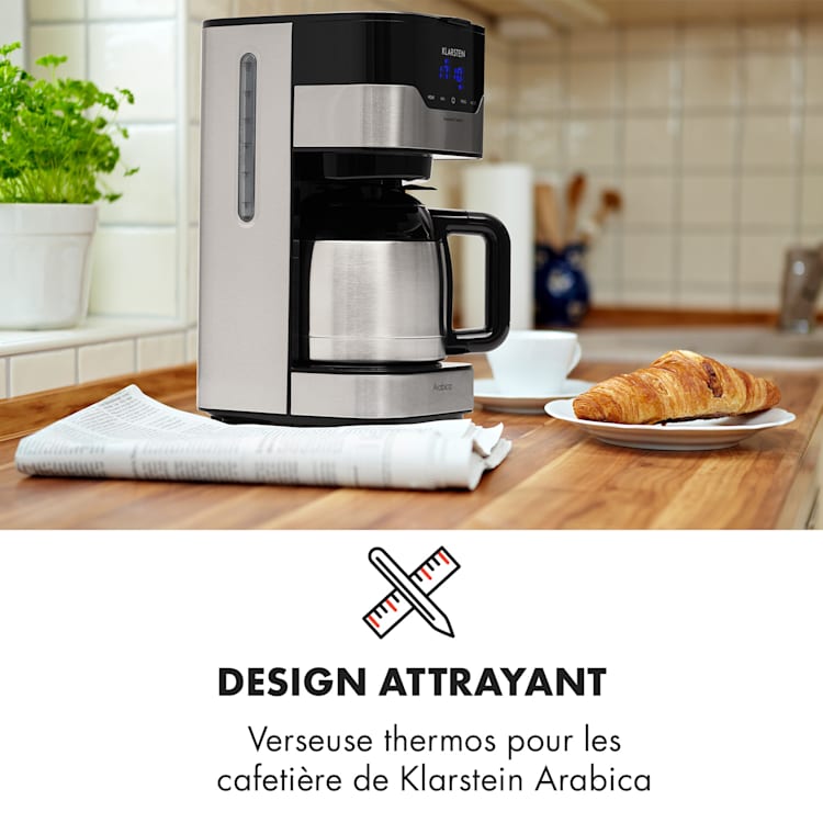 Arabica thermoskan accessoire reserve rvs zilver/zwart