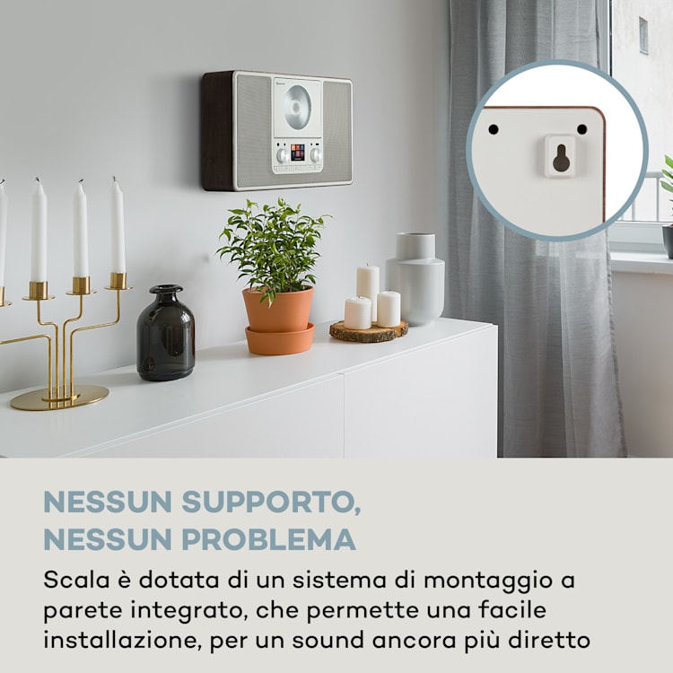 Scala VCD, Radio Digitale, CD, BT, MP3, DAB+, FM Senza WiFi | Noce