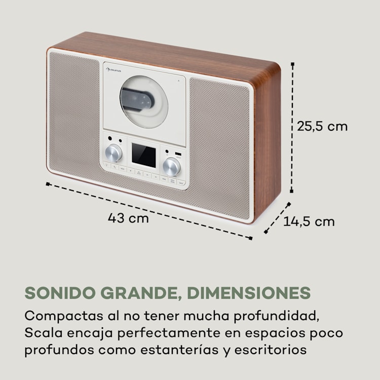 Scala VCD-IR Radio por Internet WiFi CD BT MP3 DAB+ Radio FM Con wifi | Nuez