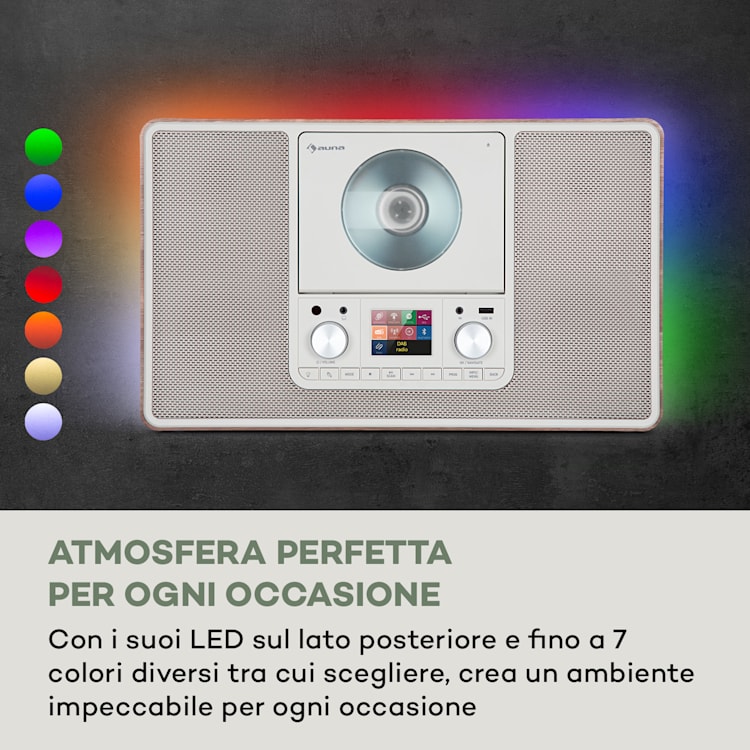 Scala VCD-IR, radio internet, WIFI, CD, BT, MP3, DAB+, FM Con WiFi | Noce