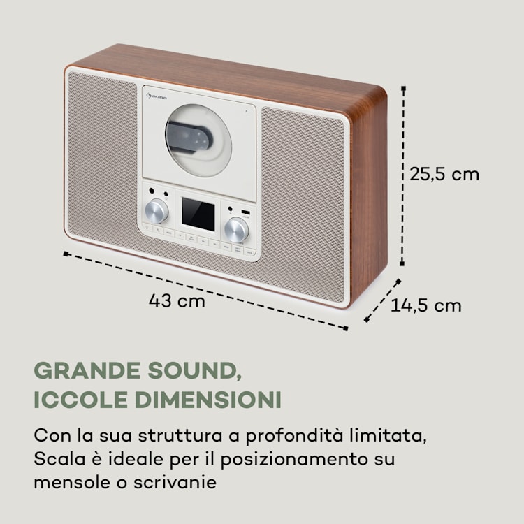 Scala VCD-IR, radio internet, WIFI, CD, BT, MP3, DAB+, FM Con WiFi | Noce