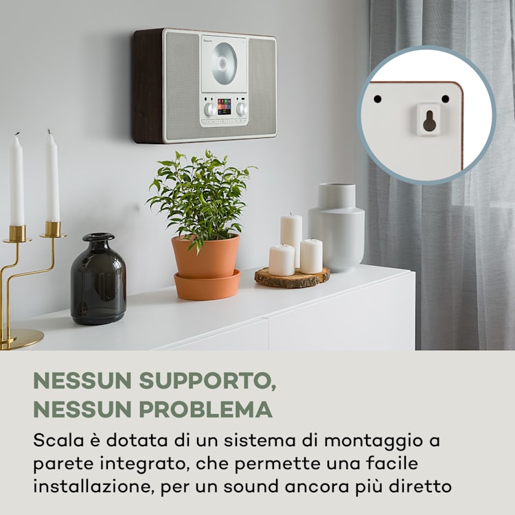 Scala VCD-IR, radio internet, WIFI, CD, BT, MP3, DAB+, FM Con WiFi | Noce