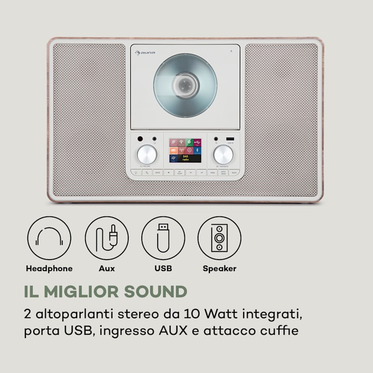 Scala VCD-IR, radio internet, WIFI, CD, BT, MP3, DAB+, FM Con WiFi | Noce