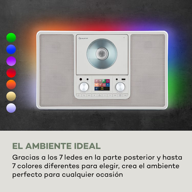 Scala VCD-IR Radio por Internet WLAN CD BT MP3 DAB+ Radio FM Con wifi | Blanco