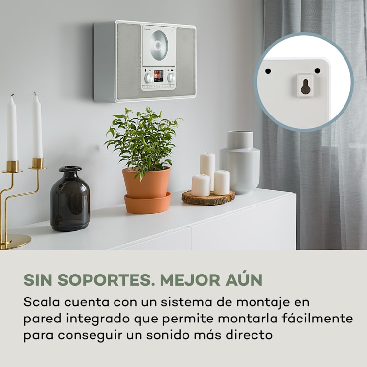 Scala VCD-IR Radio por Internet WLAN CD BT MP3 DAB+ Radio FM Con wifi | Blanco