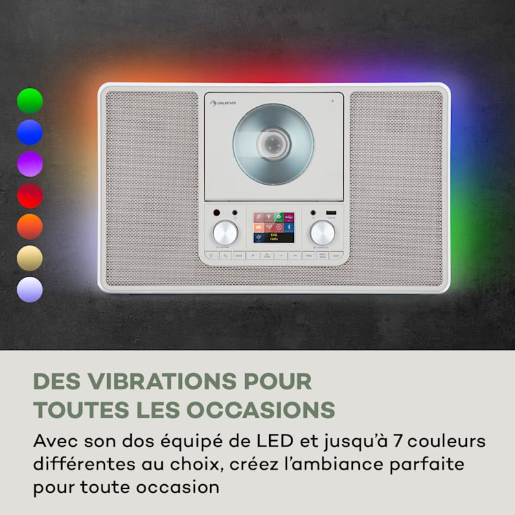 Scala VCD-IR radio Internet Wifi CD BT MP3 DAB+ FM Radio Avec Wifi | Blanc