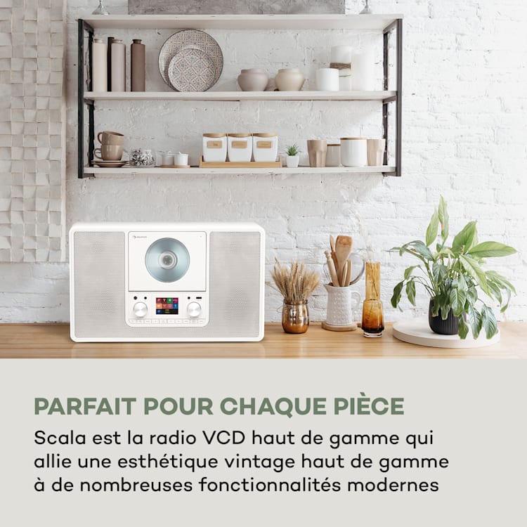 Scala VCD-IR radio Internet Wifi CD BT MP3 DAB+ FM Radio Avec Wifi | Blanc