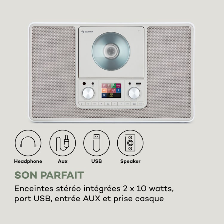 Scala VCD-IR radio Internet Wifi CD BT MP3 DAB+ FM Radio Avec Wifi | Blanc