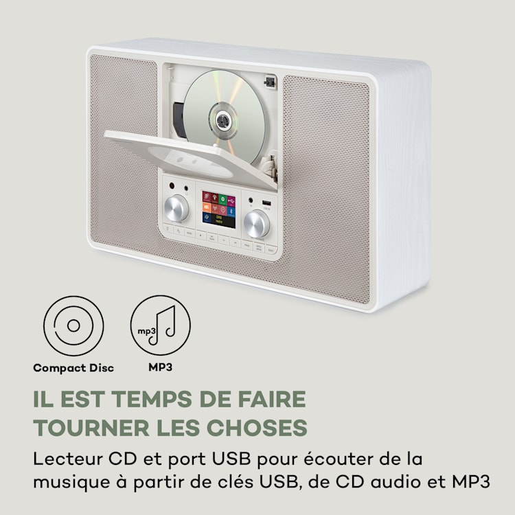 Scala VCD-IR radio Internet Wifi CD BT MP3 DAB+ FM Radio Avec Wifi | Blanc