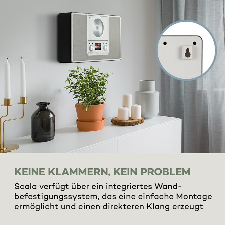 Scala VCD-IR Internetradio WLAN CD BT MP3 DAB+ UKW Radio Mit WiFi | Schwarz