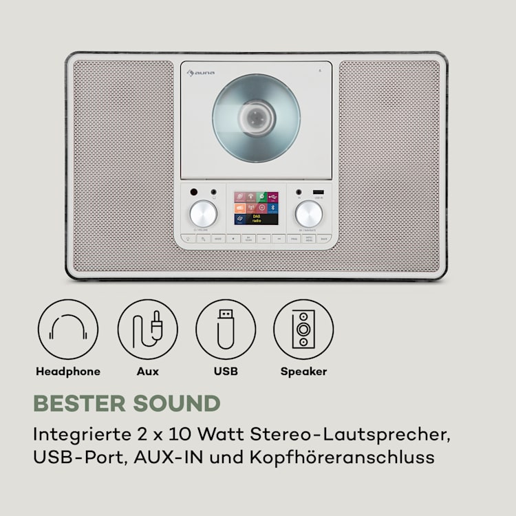 Scala VCD-IR Internetradio WLAN CD BT MP3 DAB+ UKW Radio Mit WiFi | Schwarz