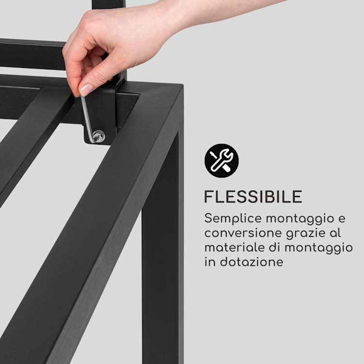 Cartagena, Lounger, 2 Posti con Tavolo, Acciaio, Poliestere Blu
