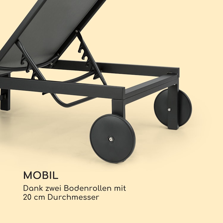 Lucca Lounger Liegestuhl Polyester Aluminium 4-Stufen