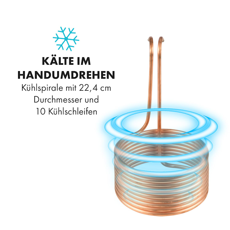 Chiller 10K Eintauchkühler Ø22,4 cm 10 Schleifen 10 Kühlschleifen