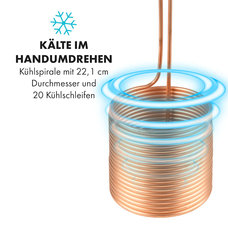 Chiller 20K Eintauchkühler Ø22,1 cm 20 Schleifen 20 Kühlschleifen