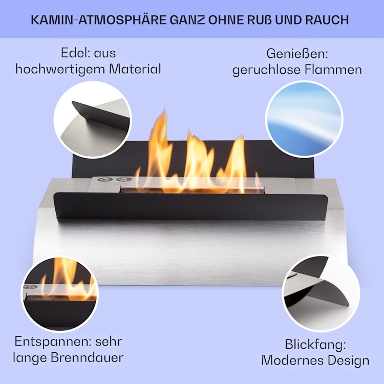 Phantasma Graca Ethanol-Kamin rauch- & geruchlos Bio-Ethanol