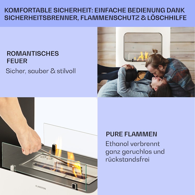 Phantasma Peña Ethanol-Kamin rauch- & geruchlos Bio-Ethanol