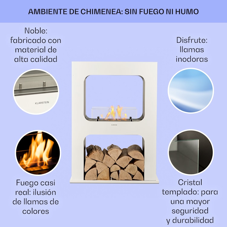Chimenea de etanol Phantasma Peña Bioetanol sin humo y sin olor