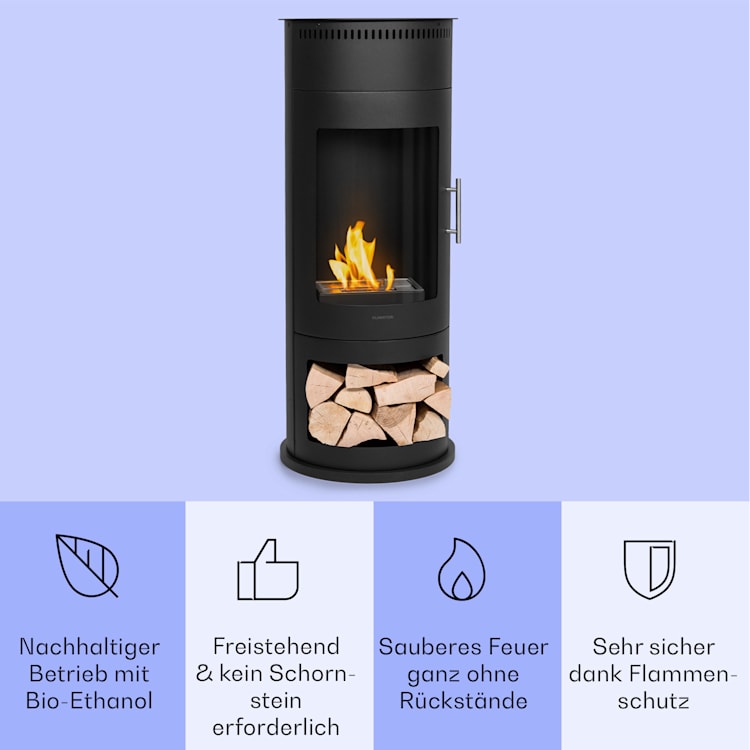 Phantasma Calor Ethanol-Kamin rauch- & geruchslos Sicherheitsglas