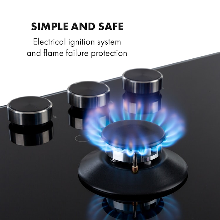 Illuminosa 4 Cocina a gas 4 quemadores Sbaf vitroceramica 4 | Negro