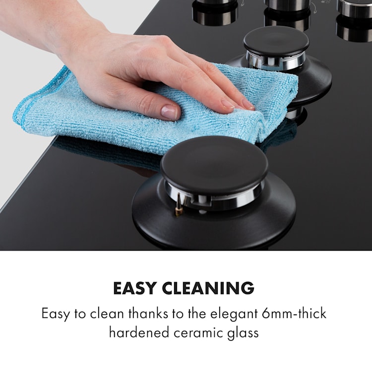 Illuminosa 4 Cocina a gas 4 quemadores Sbaf vitroceramica 4 | Negro
