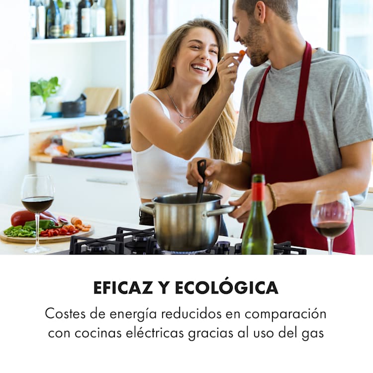 Illuminosa 5 Cocina a gas 5 quemadores Sbaf vitroceramica color negro 5 | Negro