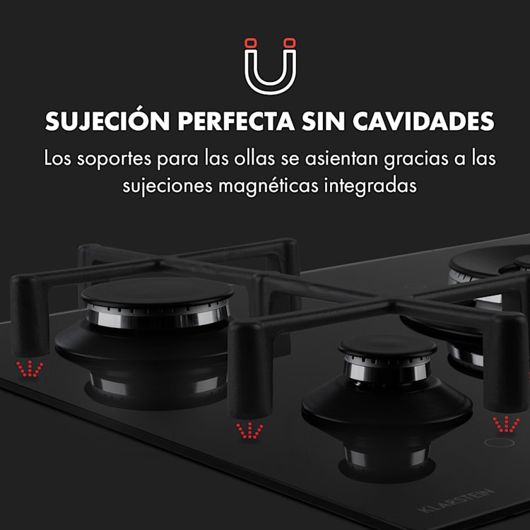 Illuminosa 5 Cocina a gas 5 quemadores Sbaf vitroceramica color negro 5 | Negro