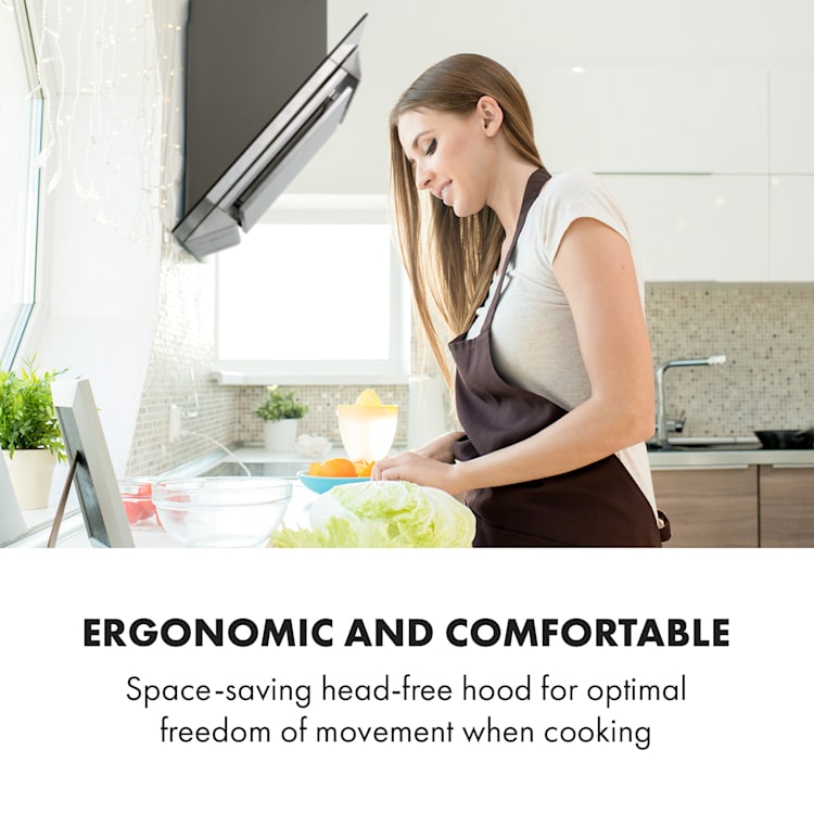 Balzac Silent 90, Cooker Extractor Hood, 250W, 3 Levels, 604 m³ / h, LED, EEC A 90 cm