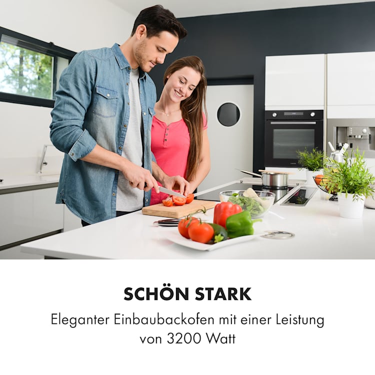 Robuchon Einbaubackofen 3200W 11 Funktionen EEK A+