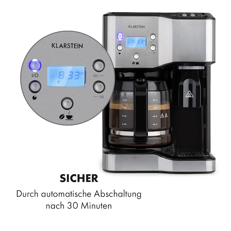 Caldetto Kaffeemaschine 1900W Heißwasserspender