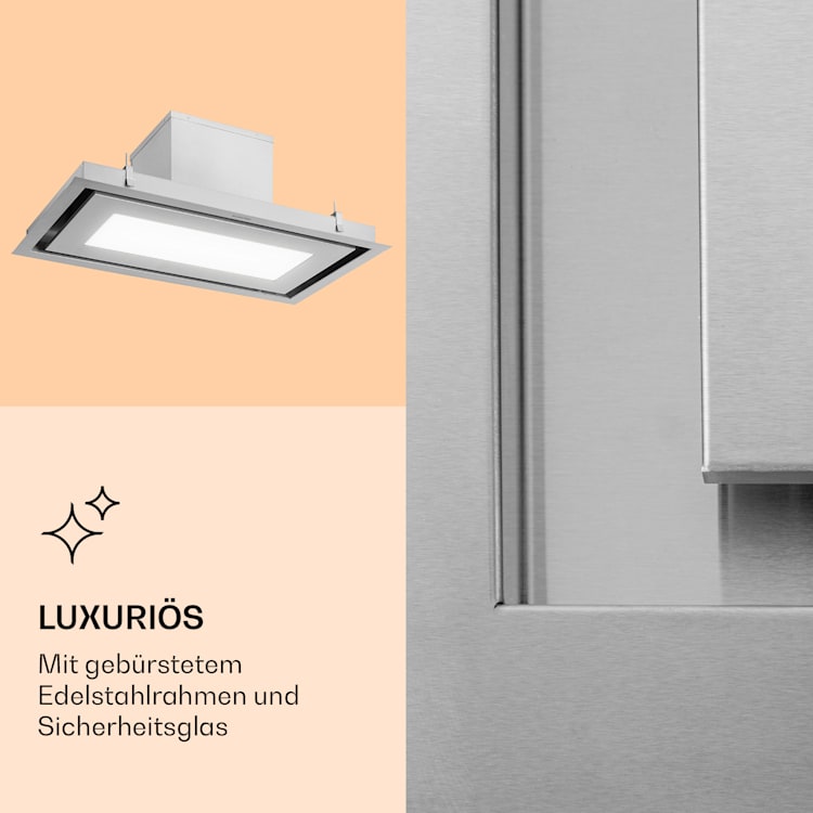 Remy Brilliant Edition Inselhaube 90cm 609 m³/h EEK A LED Glas