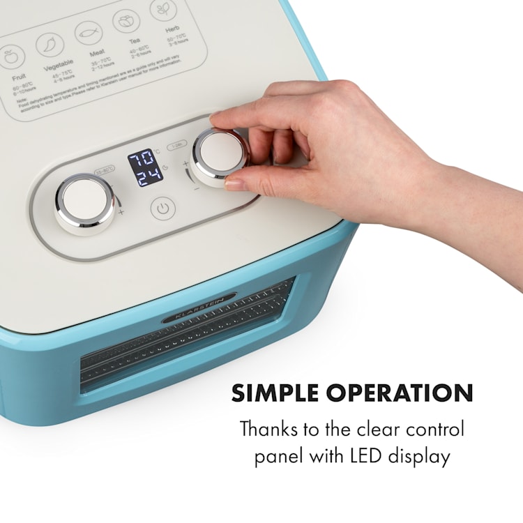 Tutti Frutti déshydrateur 400W 35-80°C 8 litres Bleu