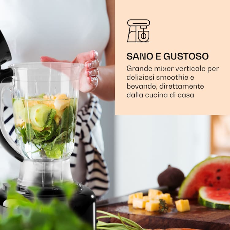 Luca, mixer multifunzione, 1000 W, 3 L, velocità senza intervalli, 6 modalità