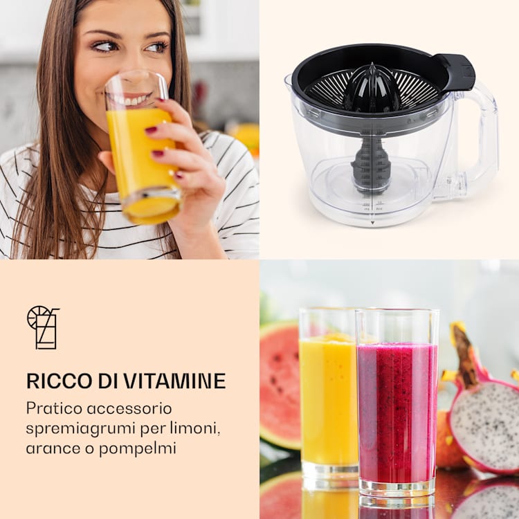 Luca, mixer multifunzione, 1000 W, 3 L, velocità senza intervalli, 6 modalità