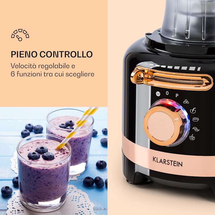 Luca, mixer multifunzione, 1000 W, 3 L, velocità senza intervalli, 6 modalità