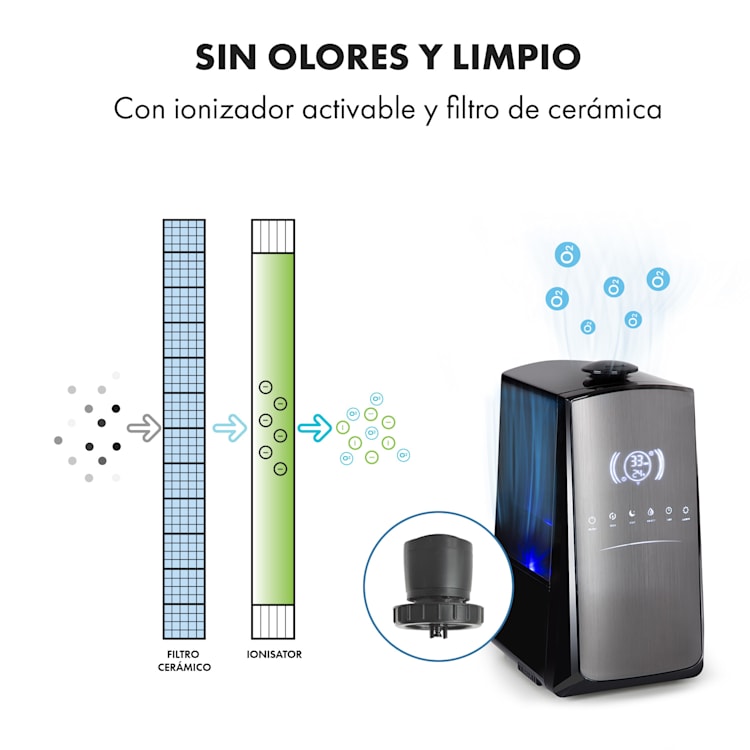 VapoAir Opal Humidificador Inteligente Control de App Pantalla LED Control Remoto Con wifi
