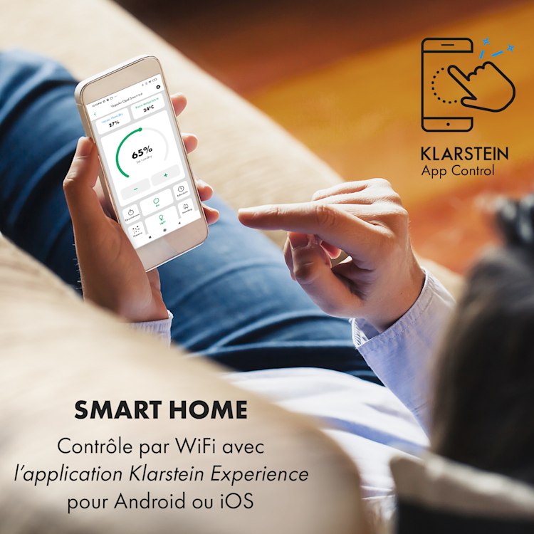 VapoAir Opal Smart humidificateur d'air contrôle par appli écran LED télécommande Avec Wifi