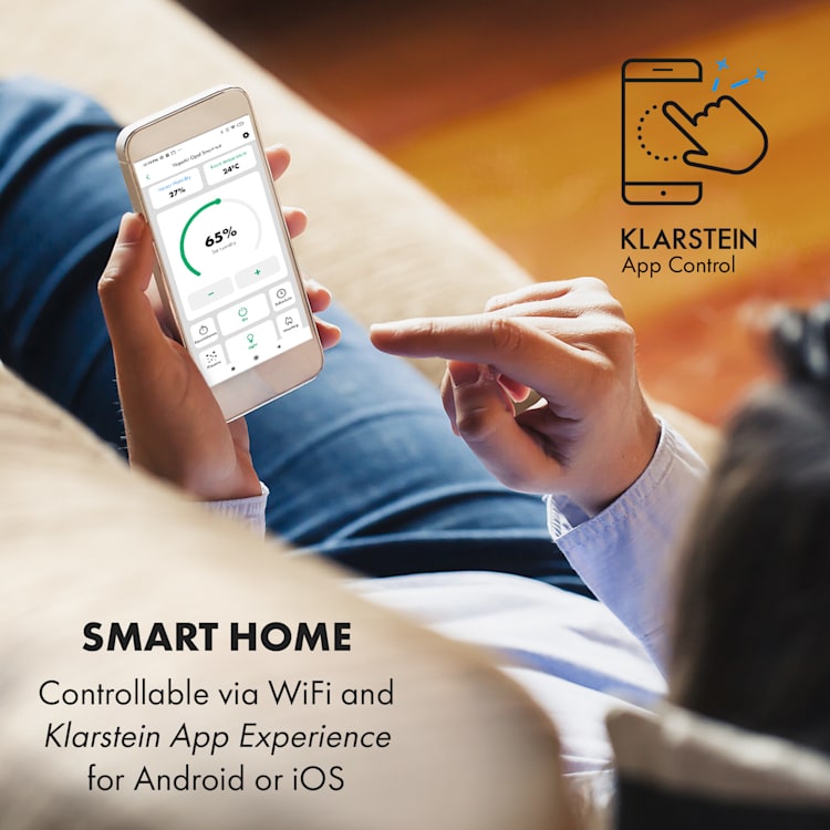 VapoAir Opal Smart, párásító, alkalmazásvezérlés, LED képernyő, távirányító WiFi-vel