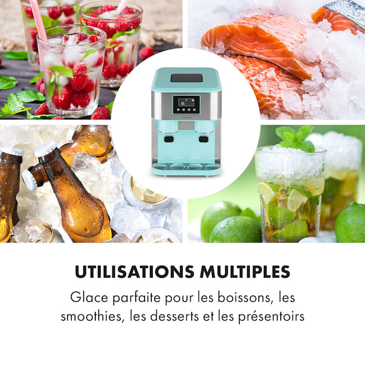 Eiszeit Crush machine à glaçons 2 tailles de glace pilée Bleu Pastel