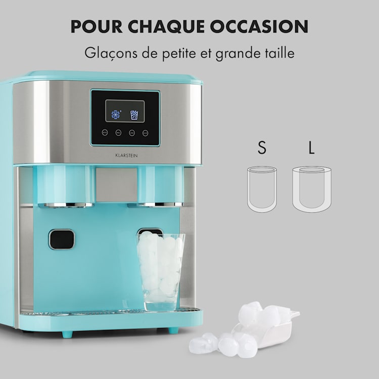 Eiszeit Crush machine à glaçons 2 tailles de glace pilée Bleu Pastel