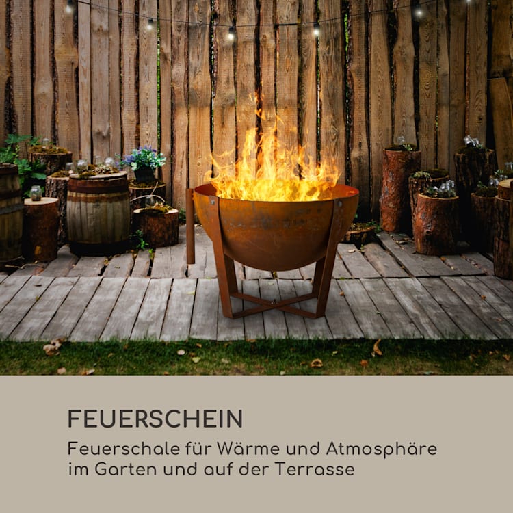 Fire Globe Feuerschale mit Grill Ø60cm Stahl