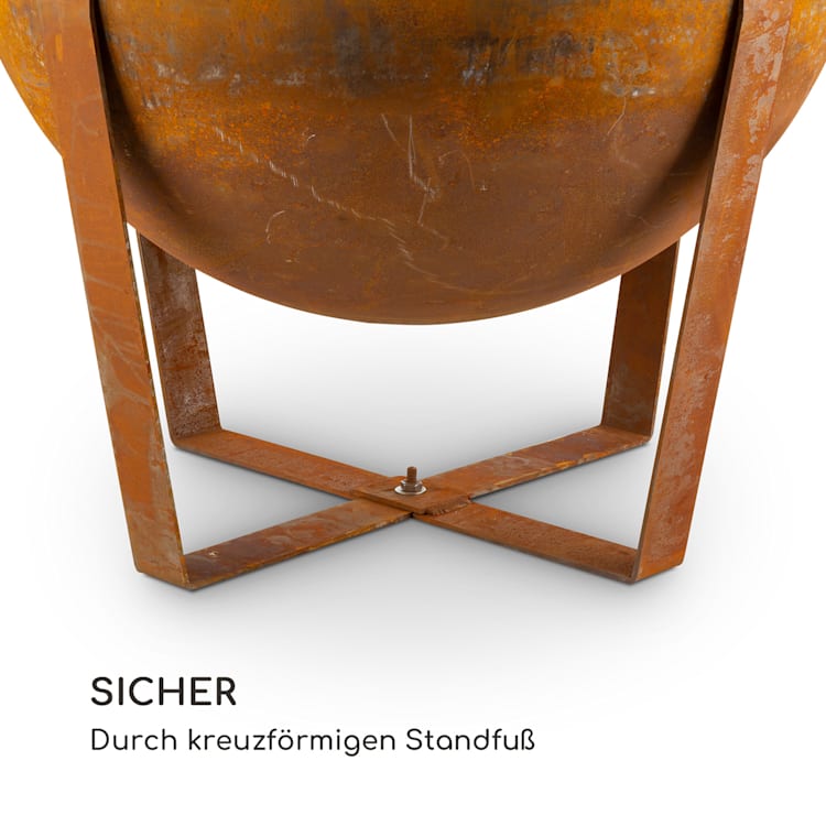 Fire Globe Feuerschale mit Grill Ø60cm Stahl